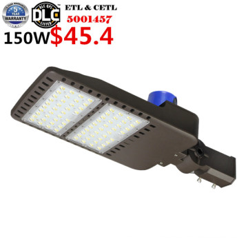 IP66 ETL cETL DLC 120V 347V 480V led shoebox area light 150W parking lot light